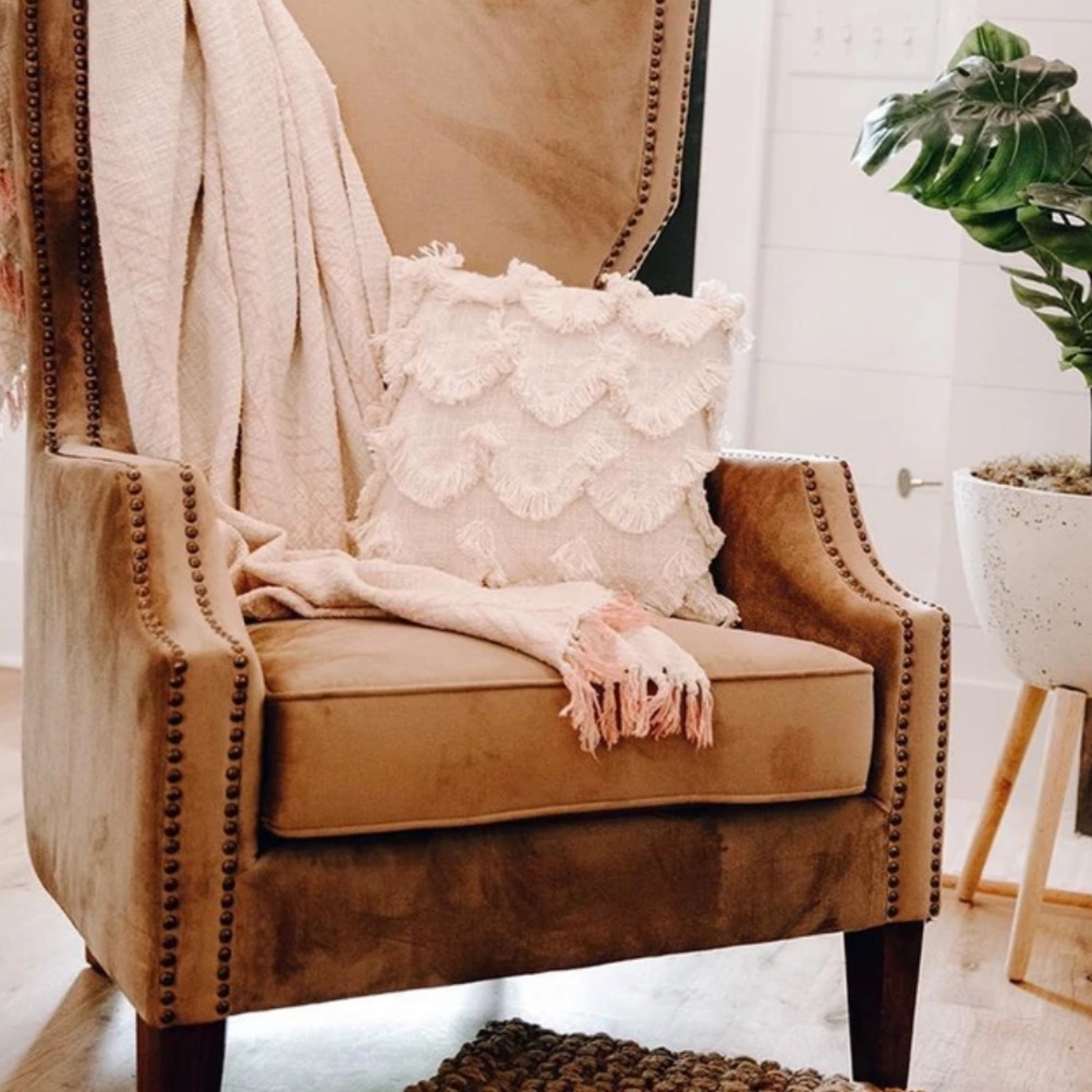 UNCOMMON JAMES. FRINGE PILLOW COVER